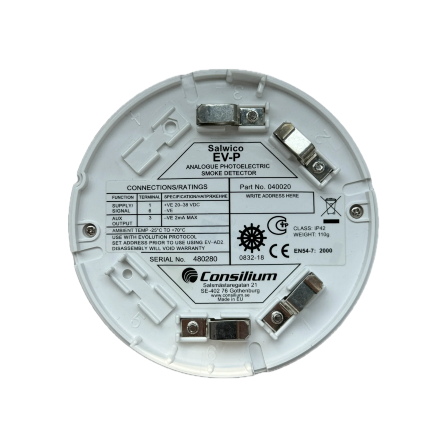 Consilium EV-P OPTICAL SMOKE DETECTOR 040020 - Shinhang Marine